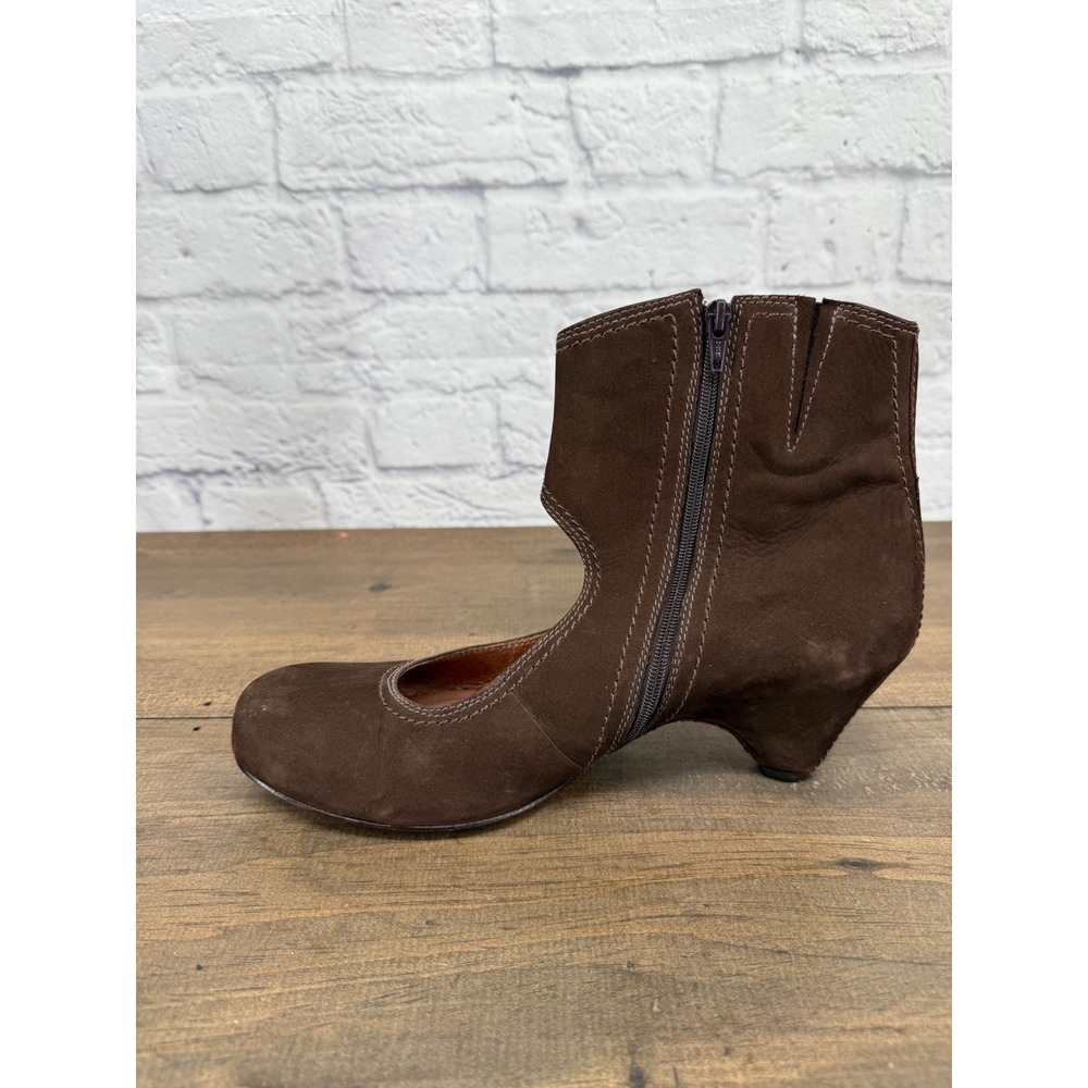 Corso Como Brown Suede Mary Jane Ankle Boots Heels 9.5 Boho Vintage Academia - Picture 13 of 13